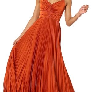 Petal & Pup Orange Pleated Wedding Dress